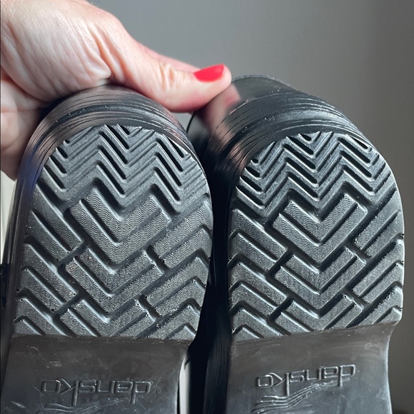 Dansko Black Leather Slip-On Shoes - Picture 5 of 9